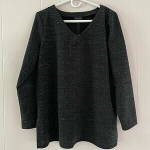 J. Jill Women's Wearever Collection Sweatshirt V-Neck Size Medium